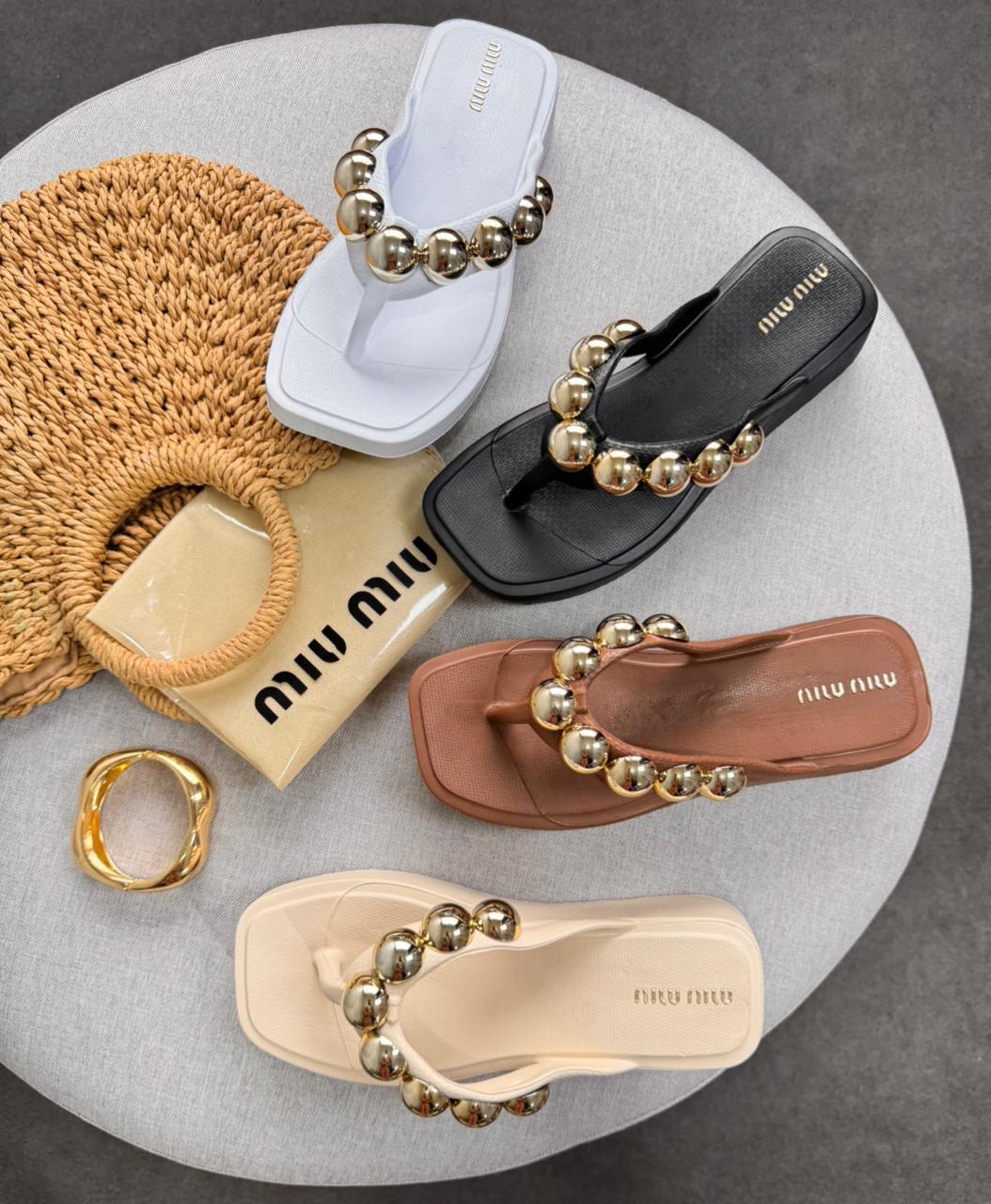 Sandália MIU MIU Flat Forme
