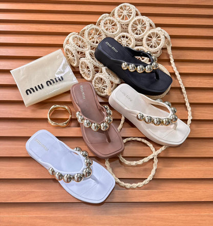 Sandália MIU MIU Flat Forme