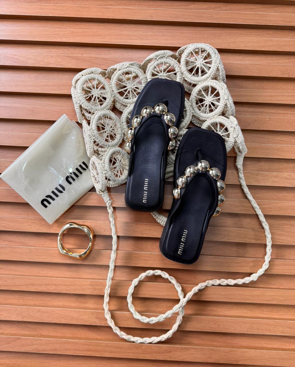 Sandália MIU MIU Flat Forme