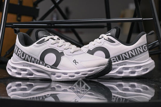 Tênis Running Masculino CloudTec Ultra Conforto com Amortecimento Branco/Preto